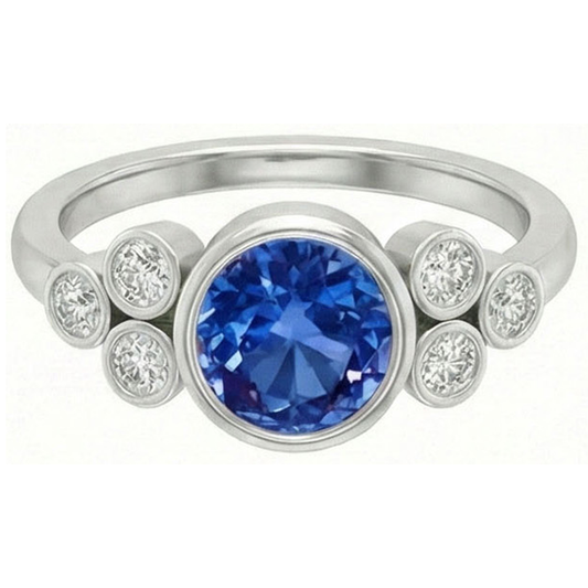 echter round diamant 2.70Karat ring Vorderansicht