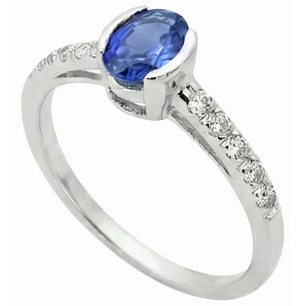 echter oval diamant 1.40Karat ring Vorderansicht