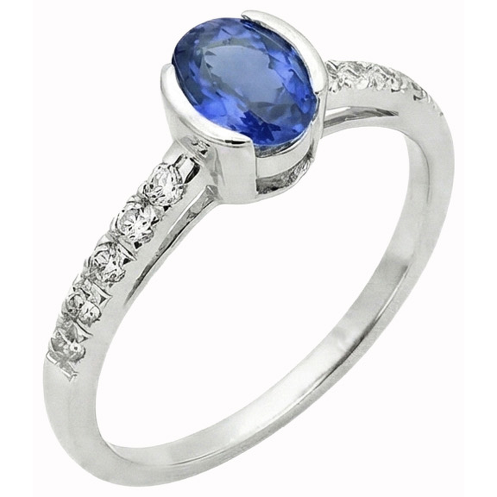 echter oval diamant 1.40Karat ring Detailansicht