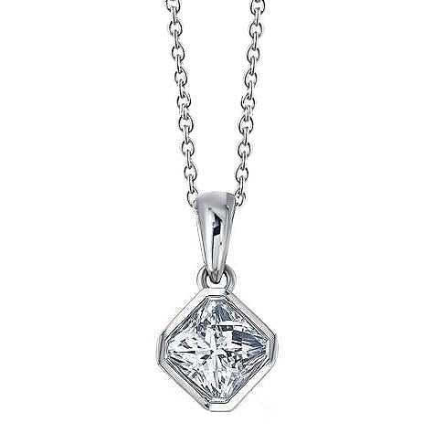 echter princess diamant 1.75Karat anhänger Vorderansicht