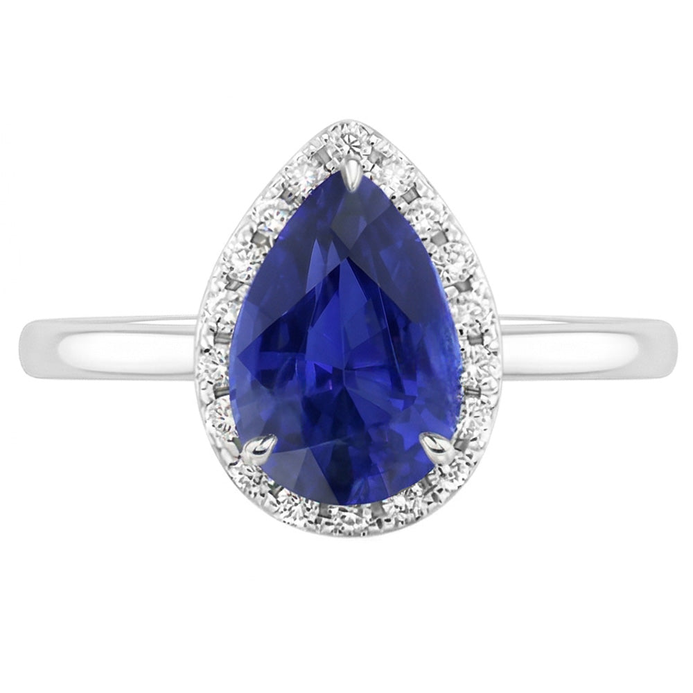 Luxuriöser 2-Karat Royalblauer Saphir Farbstein-Ring