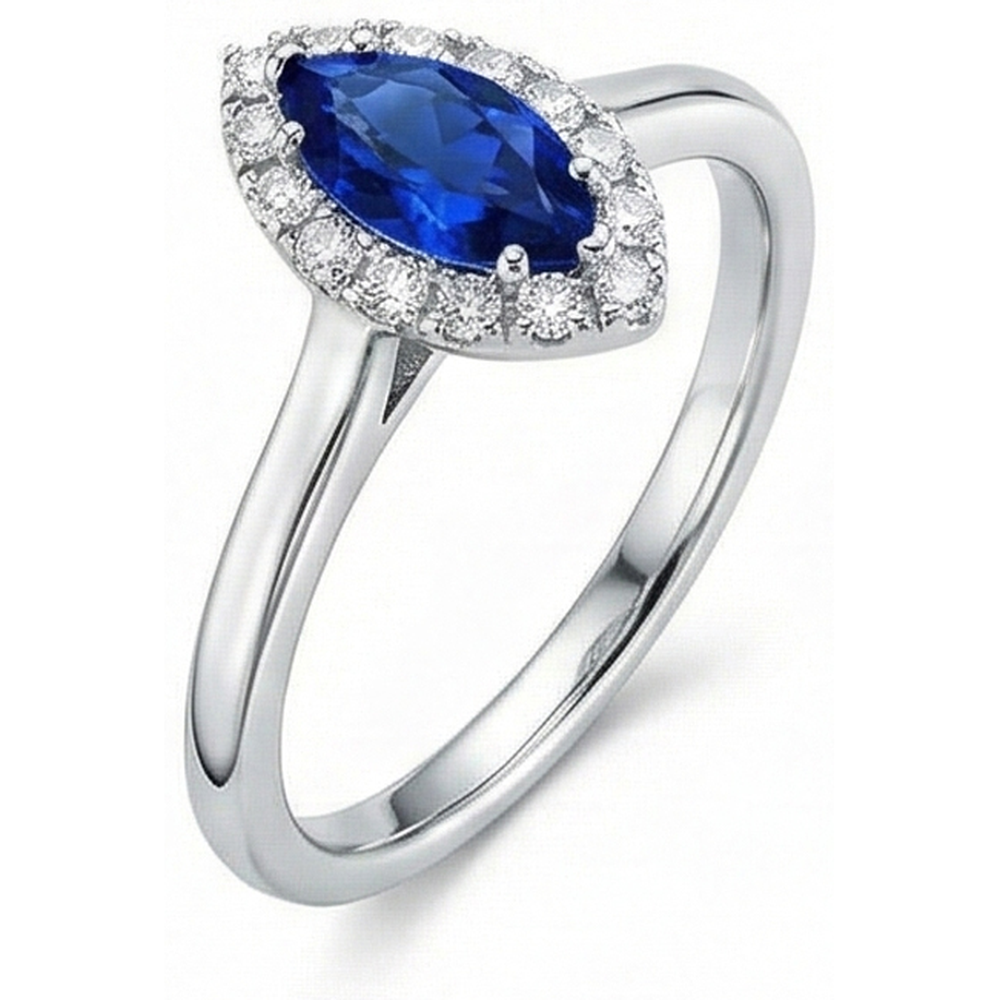 echter marquise saphir 1.25Karat ring Detailansicht