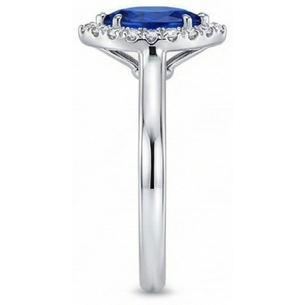 echter marquise saphir 1.25Karat ring Draufsicht