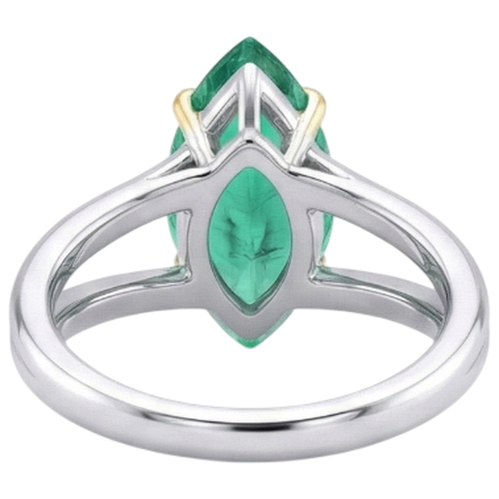 Luxuriöser Schmuckstein-Ring 4 Karat – Profilansicht