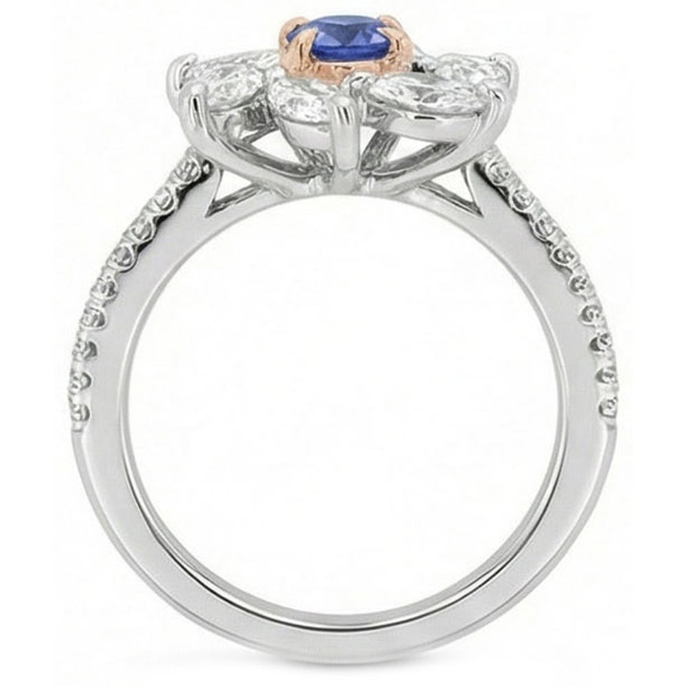 echter marquise diamant 2.50Karat ring Profilansicht