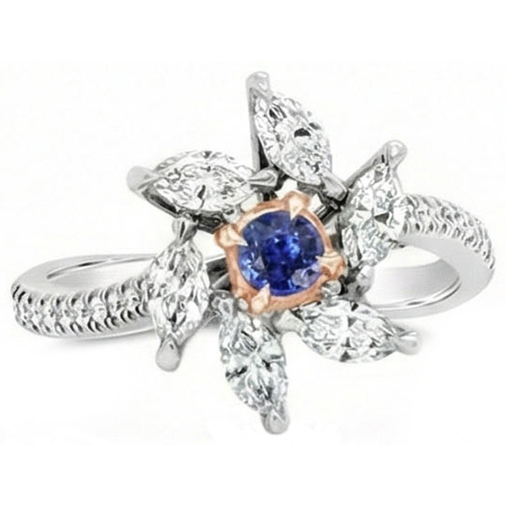 echter marquise diamant 2.50Karat ring Seitenansicht