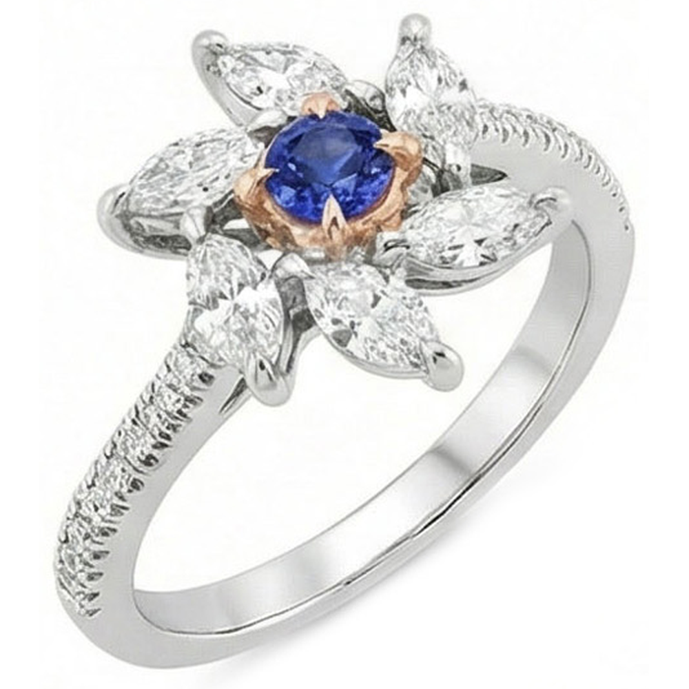 echter marquise diamant 2.50Karat ring Detailansicht