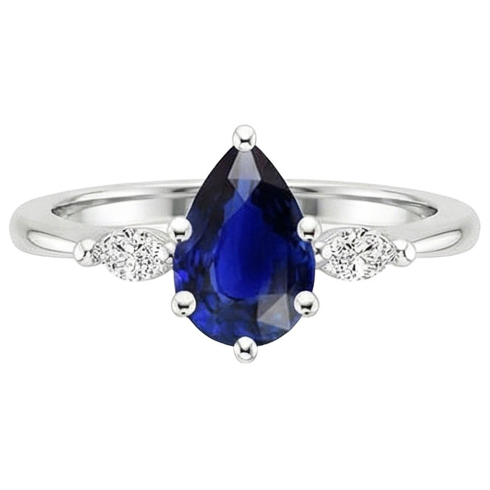 echter marquise diamant 3Karat ring Profilansicht
