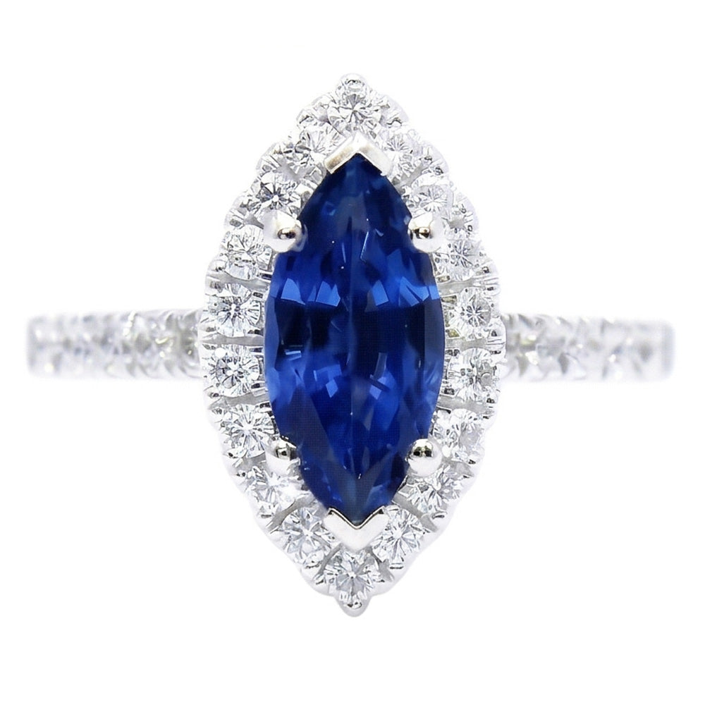 echter marquise diamant 2.60Karat ring Vorderansicht