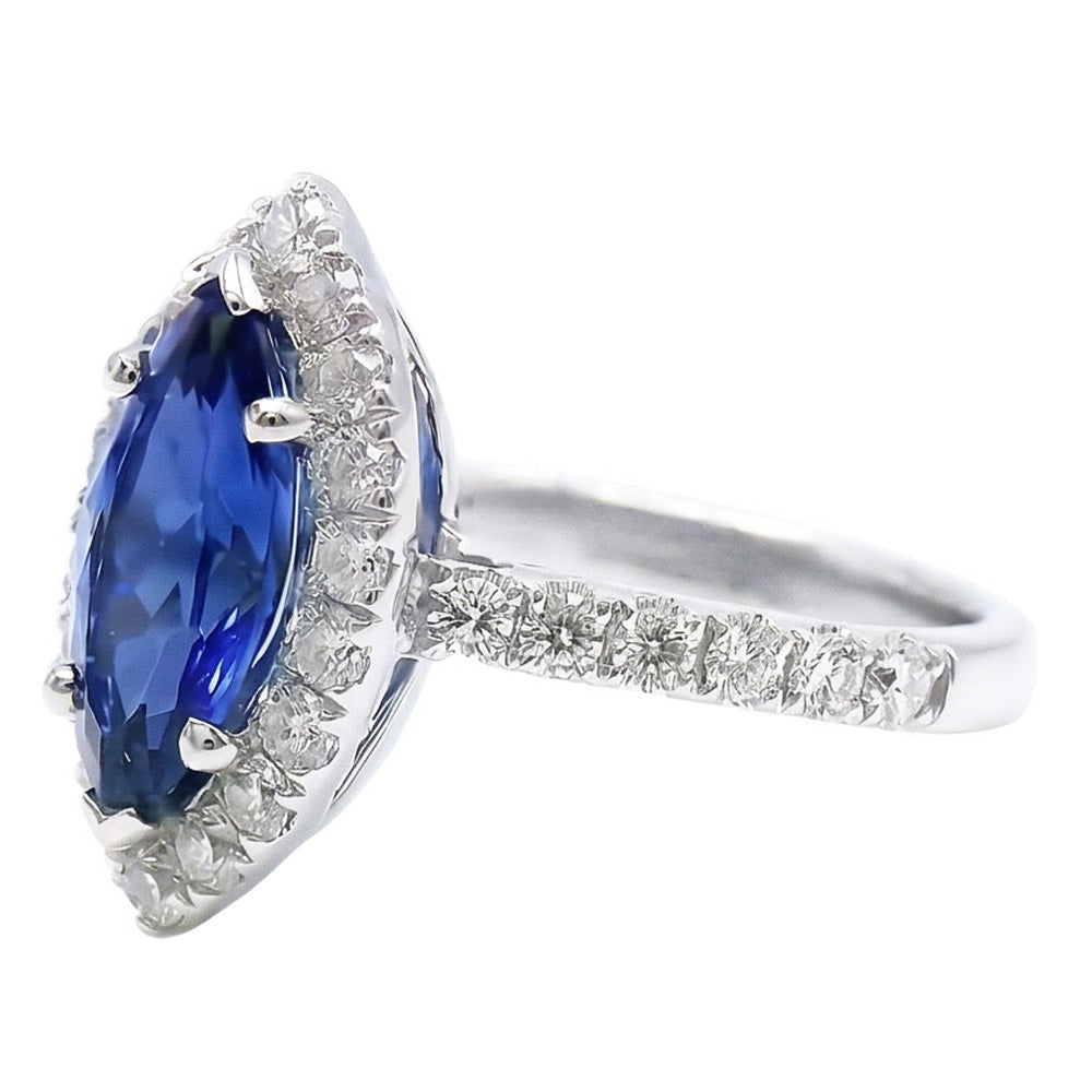 echter marquise diamant 2.60Karat ring Seitenansicht