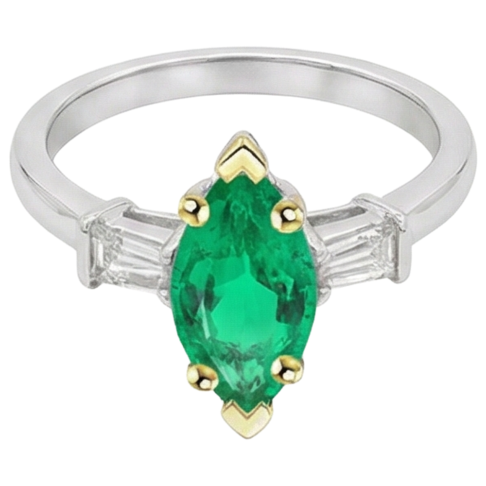 Eleganter Edelstein-Ring 3,50 Karat – Profilansicht