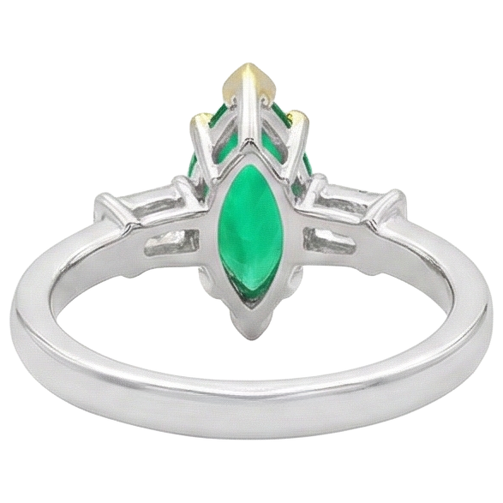 Eleganter Edelstein-Ring 3,50 Karat – Rückansicht
