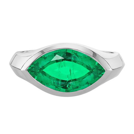 Glänzender Edelstein-Ring 4 Karat – Hauptansicht