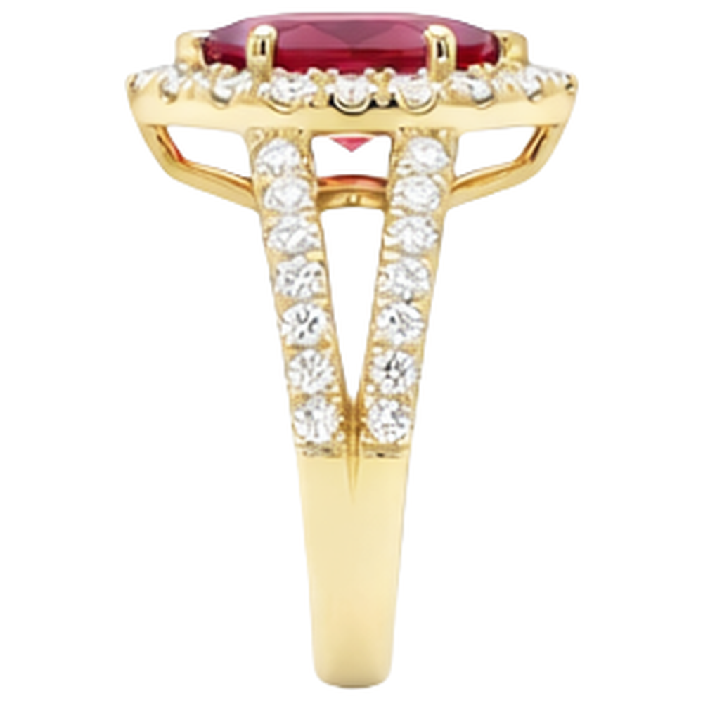 echter marquise rubin 3.25Karat ring Draufsicht