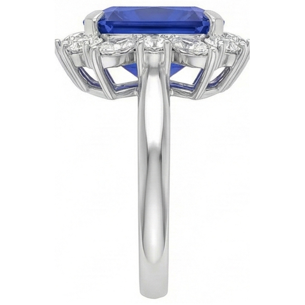 echter marquise diamant 9Karat ring auf Weiß