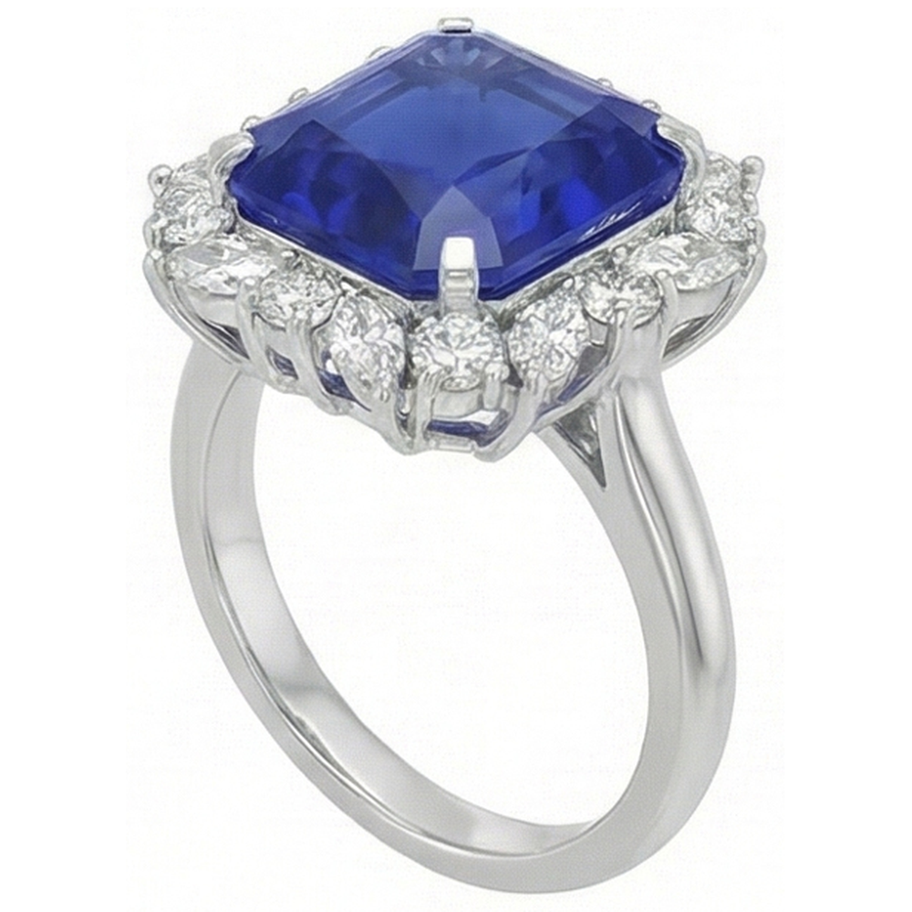 echter marquise diamant 9Karat ring Profilansicht