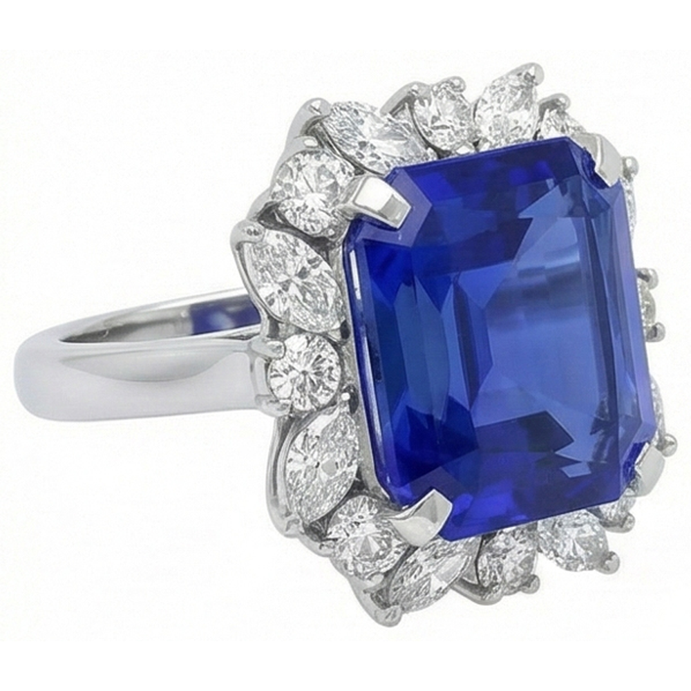 echter marquise diamant 9Karat ring Seitenansicht