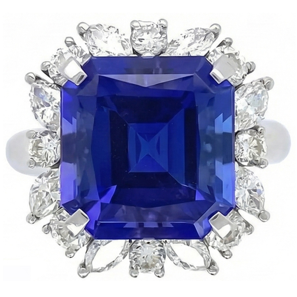 echter marquise diamant 9Karat ring Detailansicht