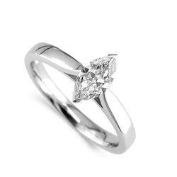 Marquise Cut 1.60 Ct Solitär Natürliche Diamant Jubiläumsring Weißgold 14K