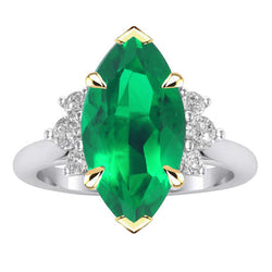 Maßgefertigter Schmuckstein-Ring mit GIA-Geprüft Kolumbianischer