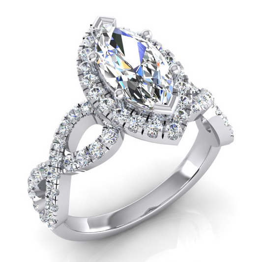 Marquise Infinity Natürliche Erde Gewonnenen Diamanten Schmuck