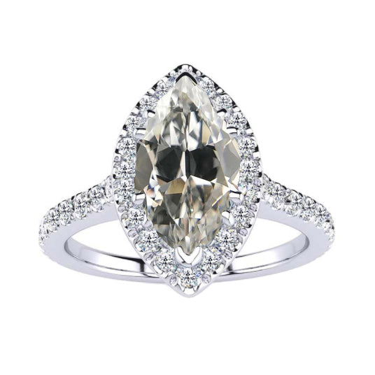 Stilvoller Halo-Fassung Ring 3,50 Karat – Hauptansicht