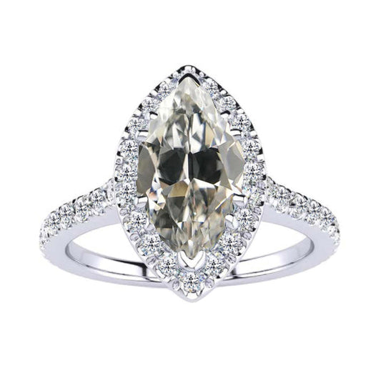 Stilvoller Halo-Fassung Ring 3,50 Karat – Hauptansicht