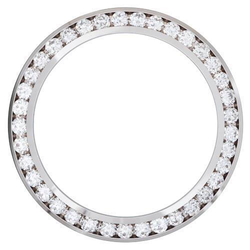 Maßgefertigte Diamantlünette mit Kanalfassung für eine Datumsuhr, 1,50 Karat.