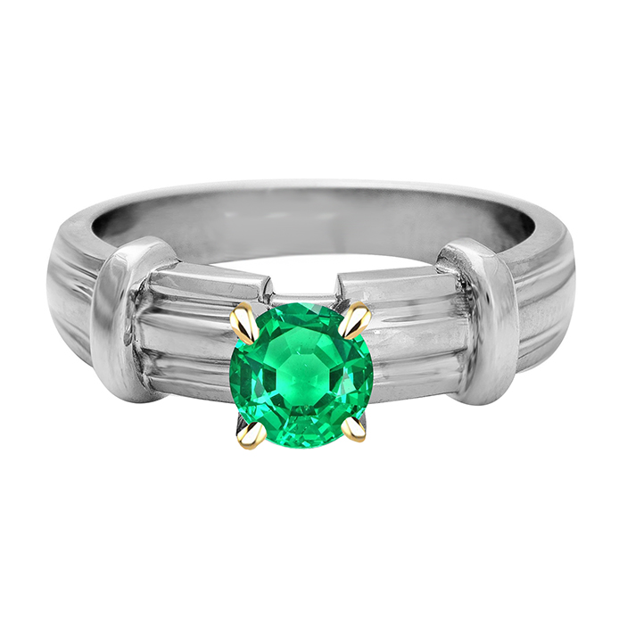 Natürlicher Smaragd Edelstein-Ring – Hauptansicht