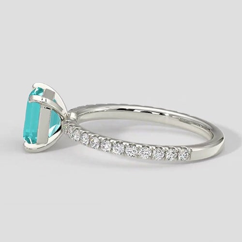 Moderner Asscher Paraiba-Turmalin-Ring