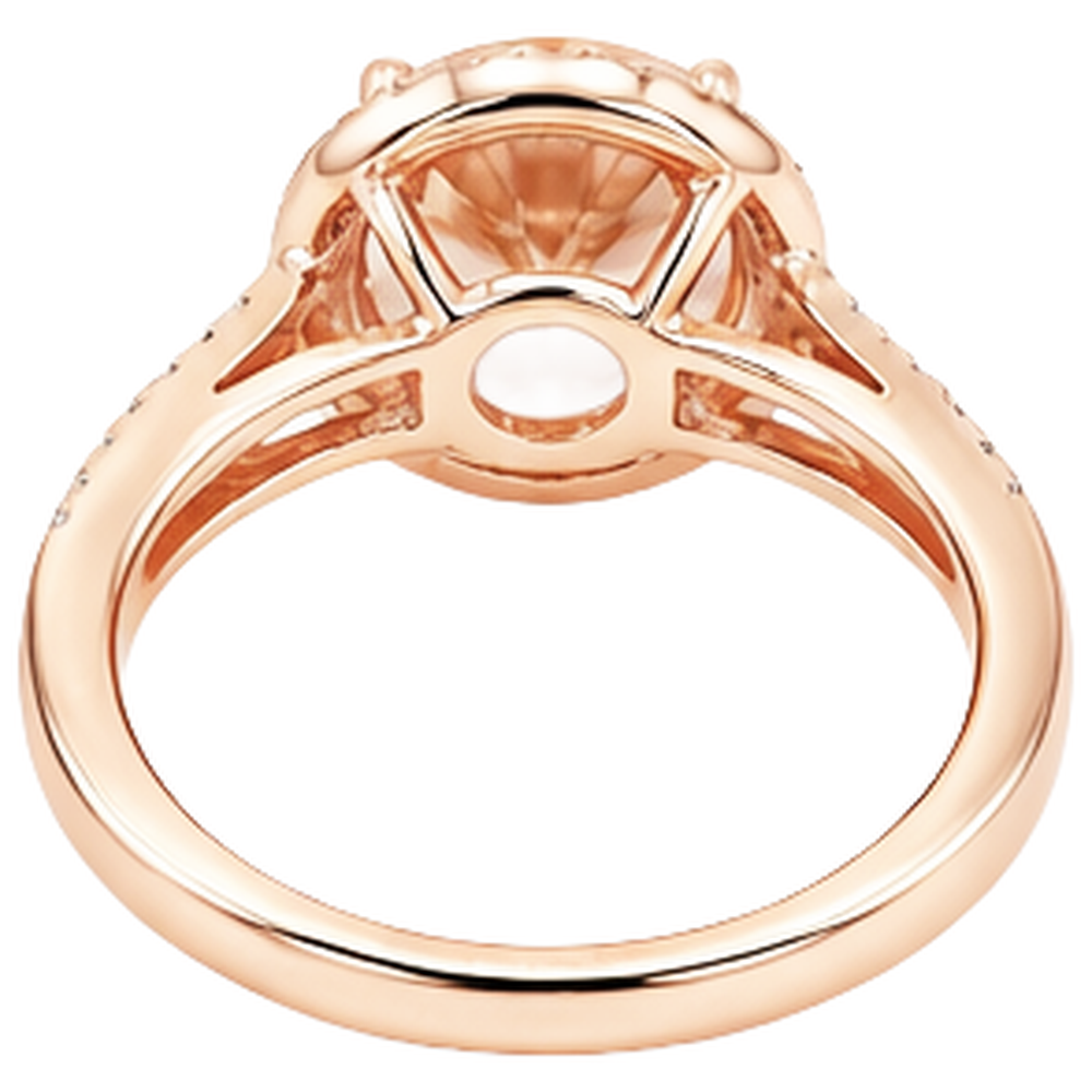 echter oval morganit 5Karat ring auf Weiß