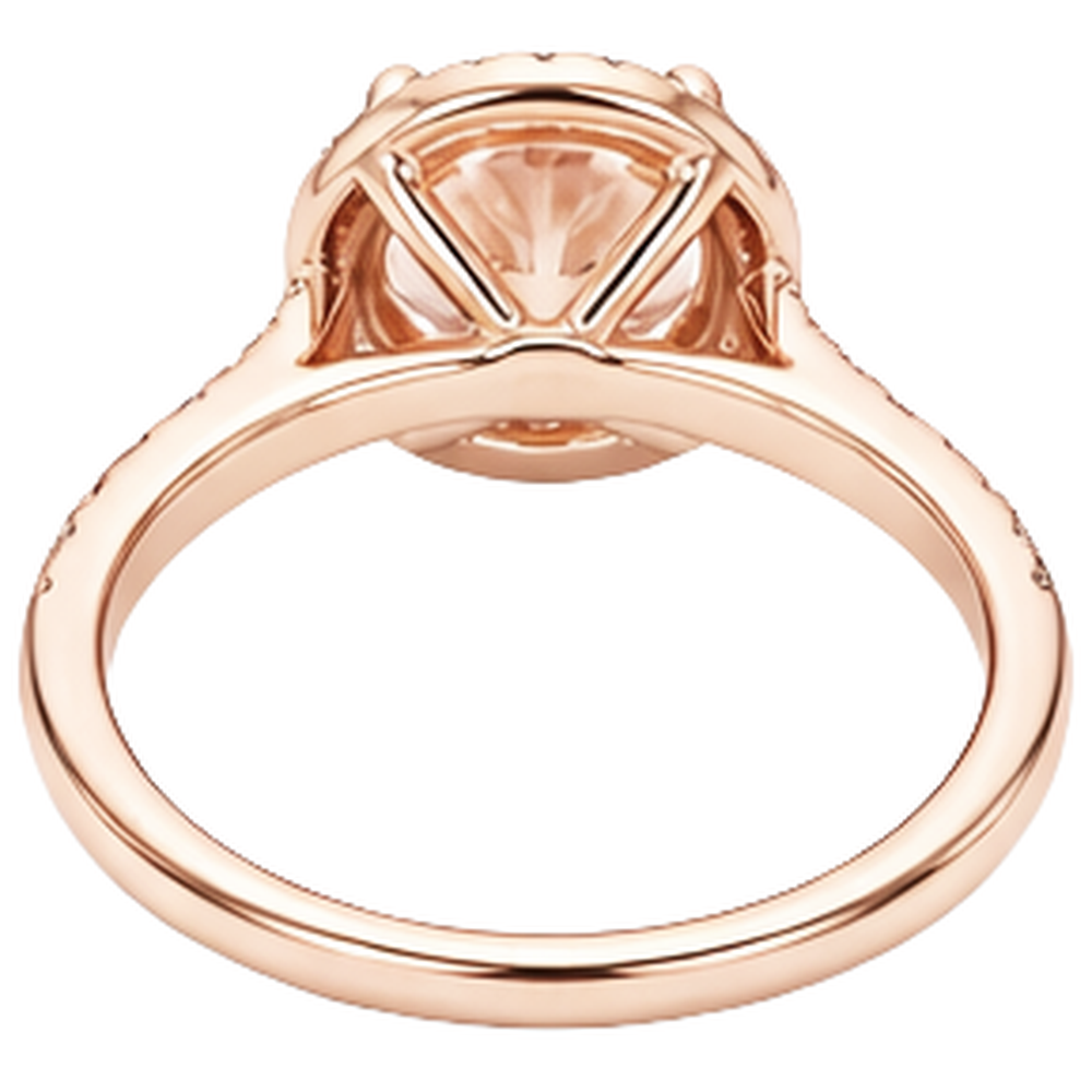 Morganit und Diamanten Rundschliff 11,50 ct Ring Roségold 14K