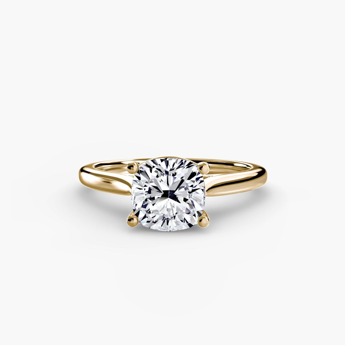 Setting Gold mit Diamant – Schrägansicht