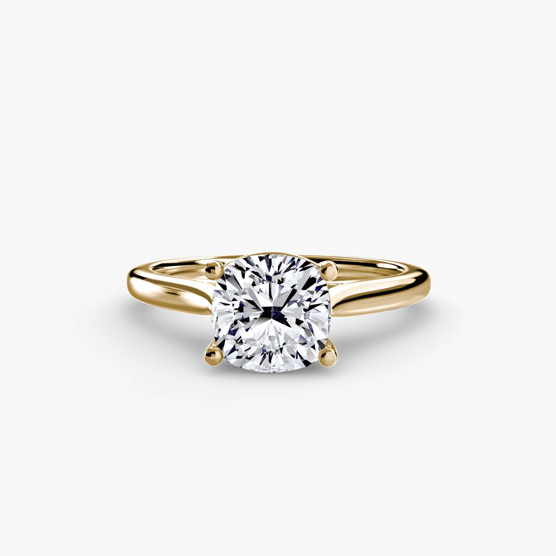 Setting Gold mit Diamant – Schrägansicht