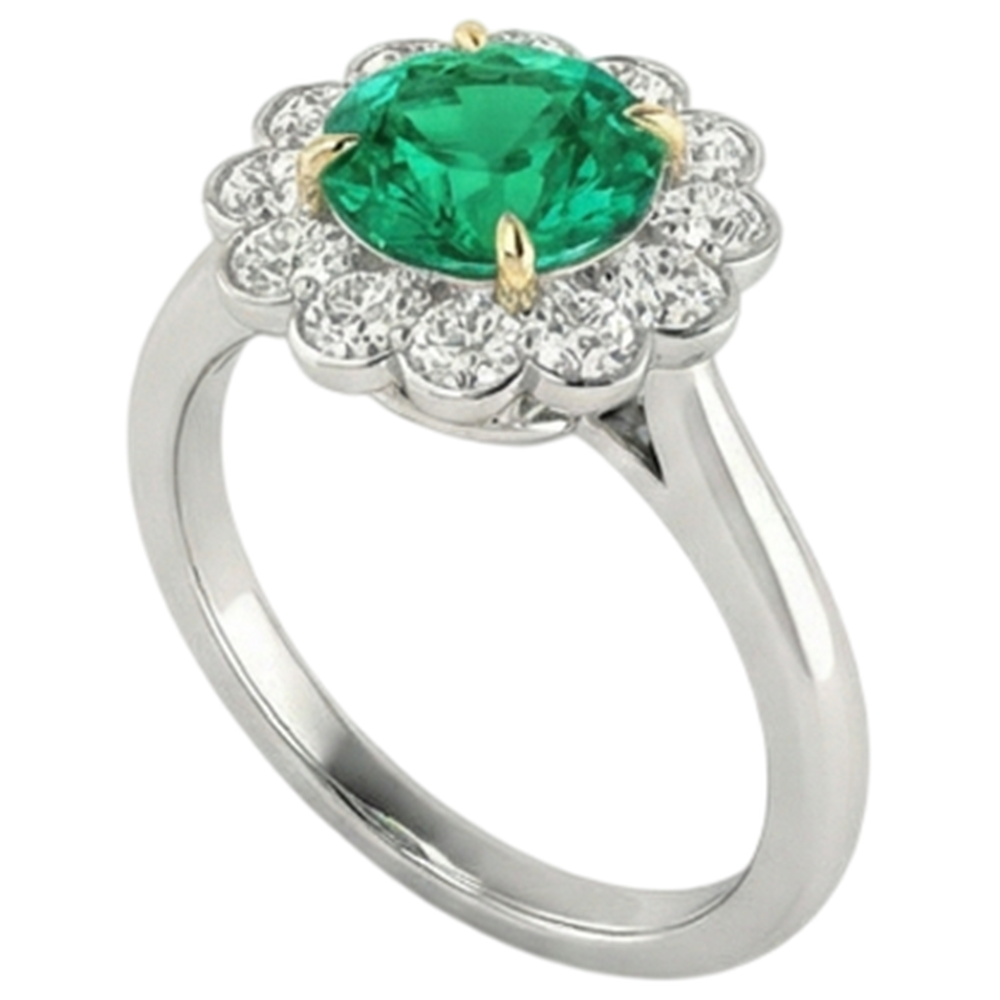 Luxuriöser Smaragd Edelstein-Ring 2,50 Karat – Seitenansicht