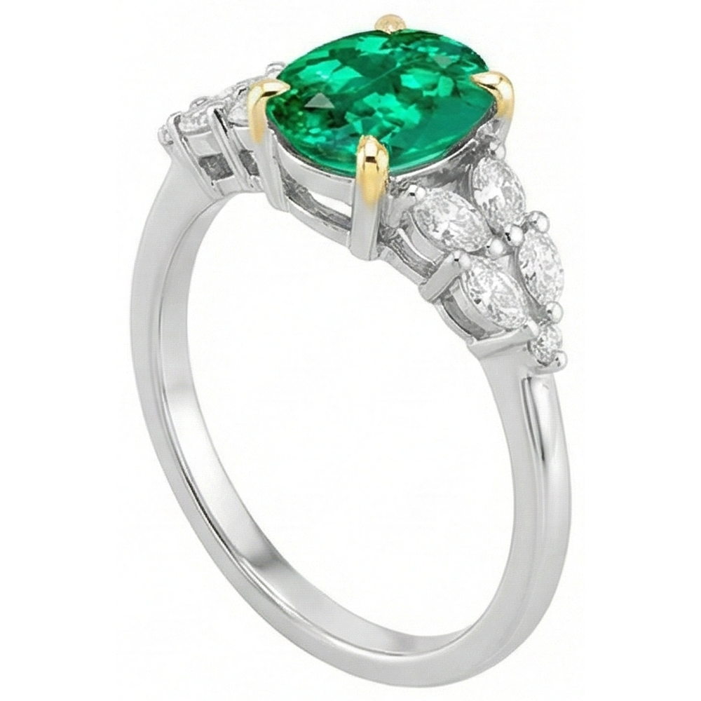 Handgefertigter Schmuckstein-Ring 2 Karat – Alternative Ansicht