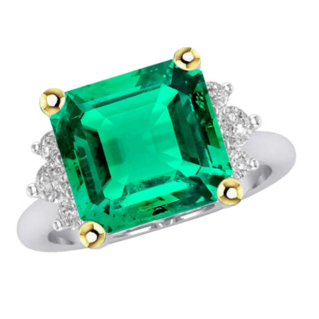 Exquisiter Edler Smaragd Farbstein-Ring 5 Karat – Hauptansicht