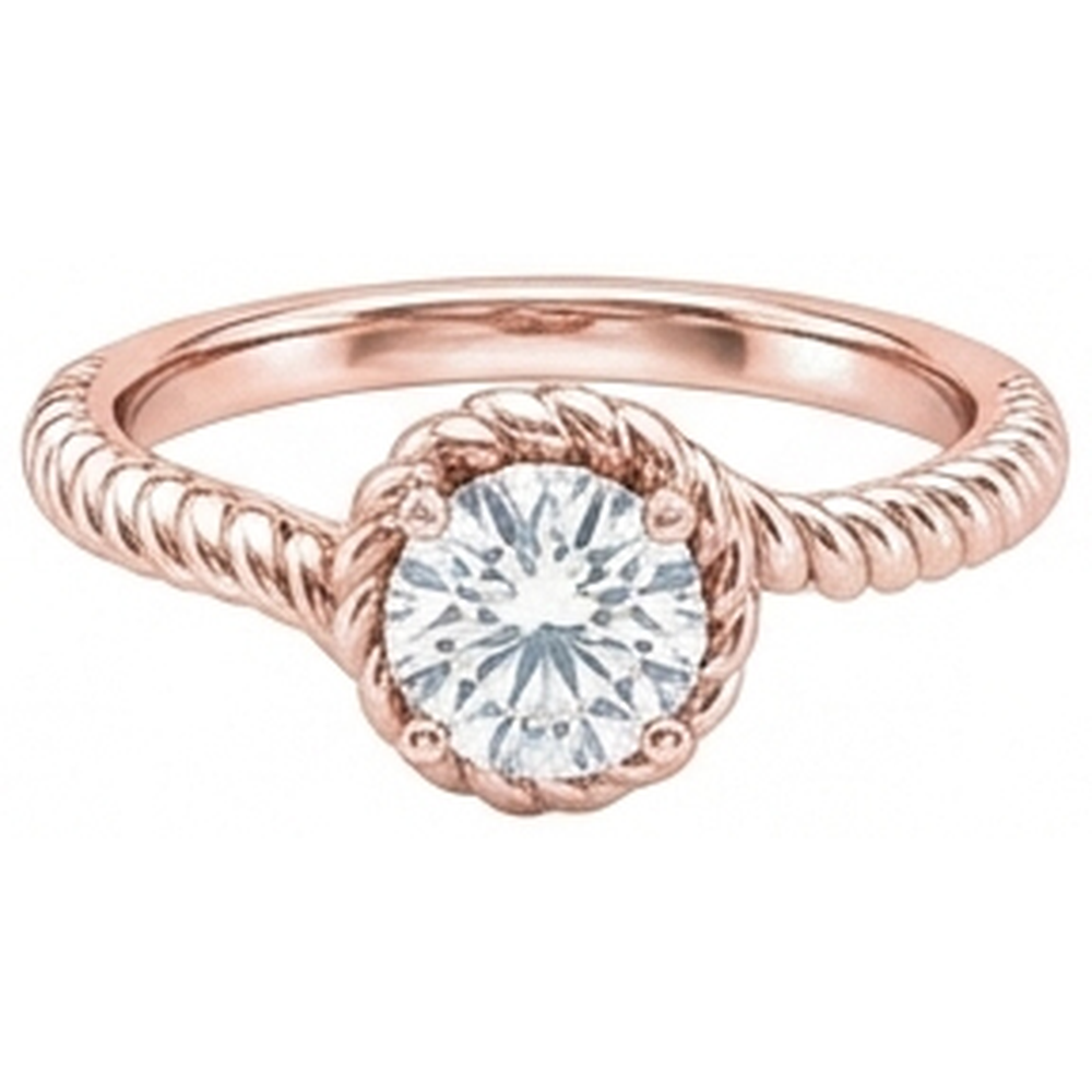 echter round diamant 1.75Karat ring Draufsicht
