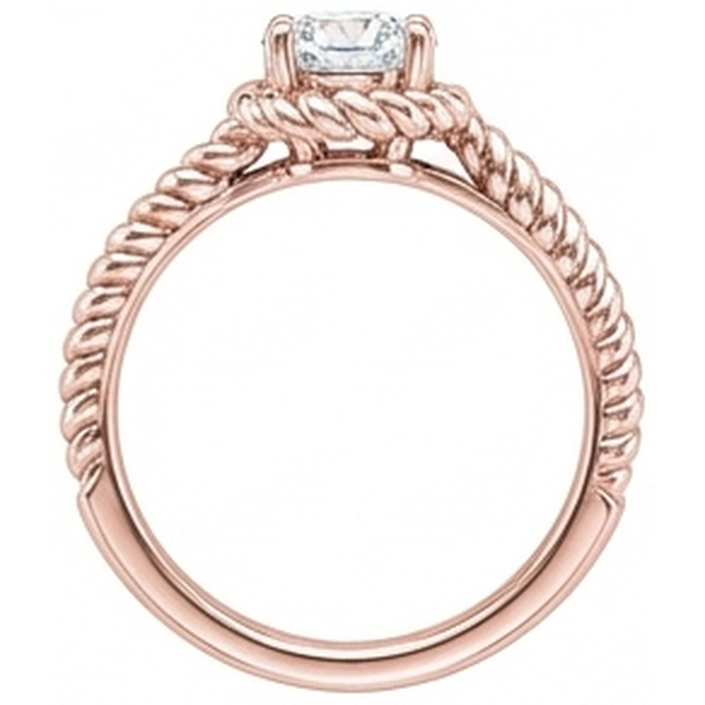 echter round diamant 1.75Karat ring Profilansicht