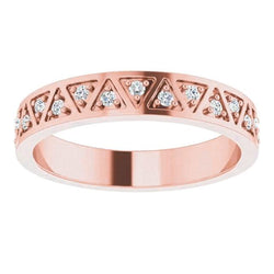 Natürliche Diamant-Jubiläumsband 0.50 Karat Roségold 14K