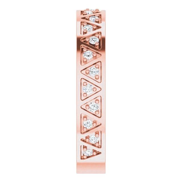 Natürliche Diamant-Jubiläumsband 0.50 Karat Roségold 14K