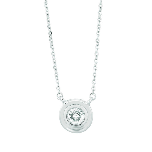 echter round diamant 0.50Karat anhänger Vorderansicht
