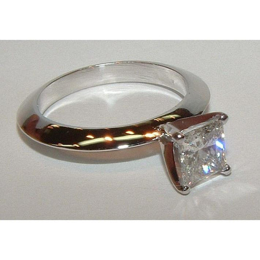 Natürliche Diamant-Solitär-Verlobungsring 0,75 Ct. Schmuck Weißgold