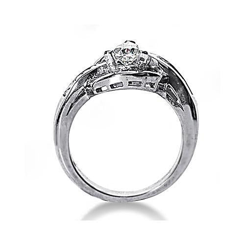 Natürliche Diamant-Verlobungsring Im Birnenschliff 3.50 Ct. Weißgold 14K