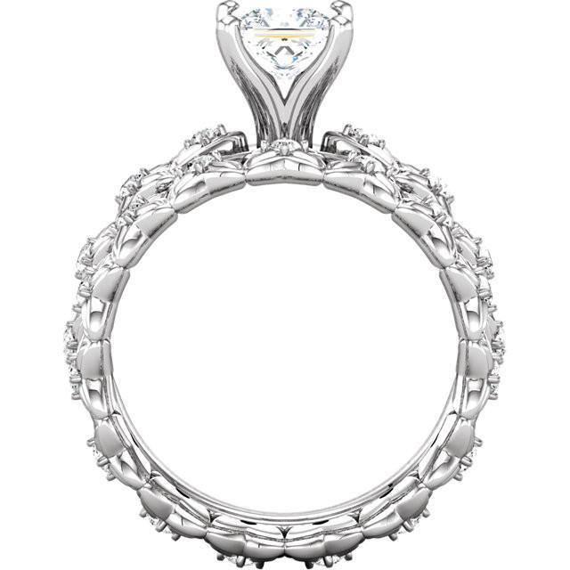 Natürliche Diamant-Verlobungsring Im Vintage-Stil 1.66 Karat Weißgold 14K