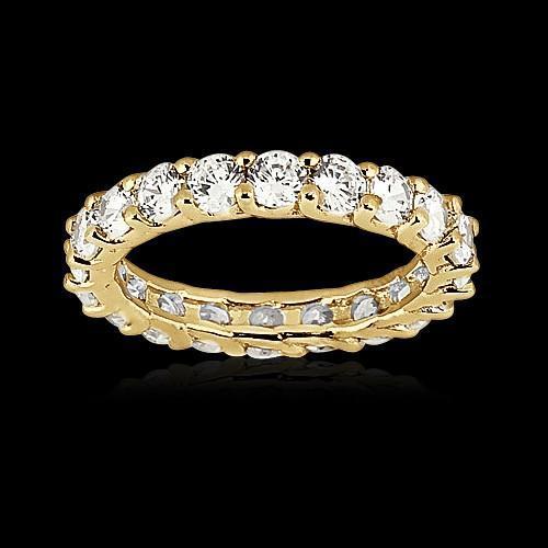 Natürliche Diamant 3 Ct. Verlobungsband Für Damen In Gelbgold Neu