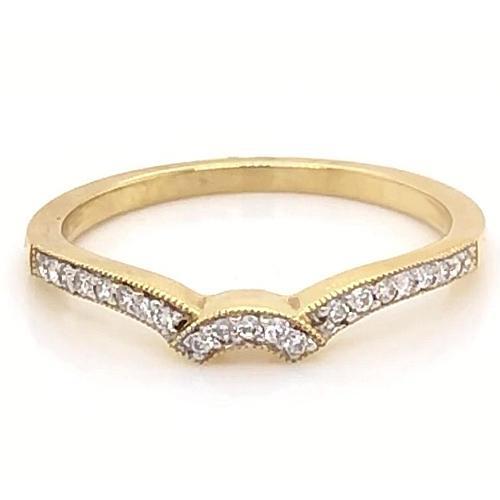 Natürliche Diamant Ehering 0,75 Karat Damen Gelbgold 14K Schmuck