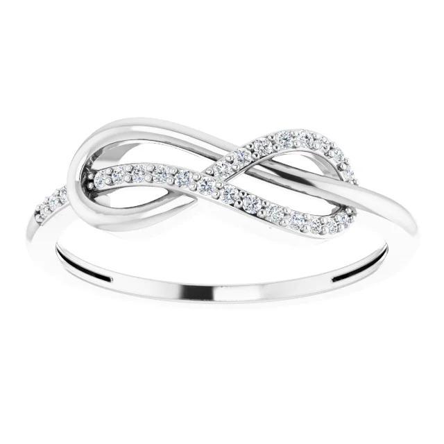 Natürliche Diamant Ehering Infinity 0.50 Karat Damenschmuck Neu