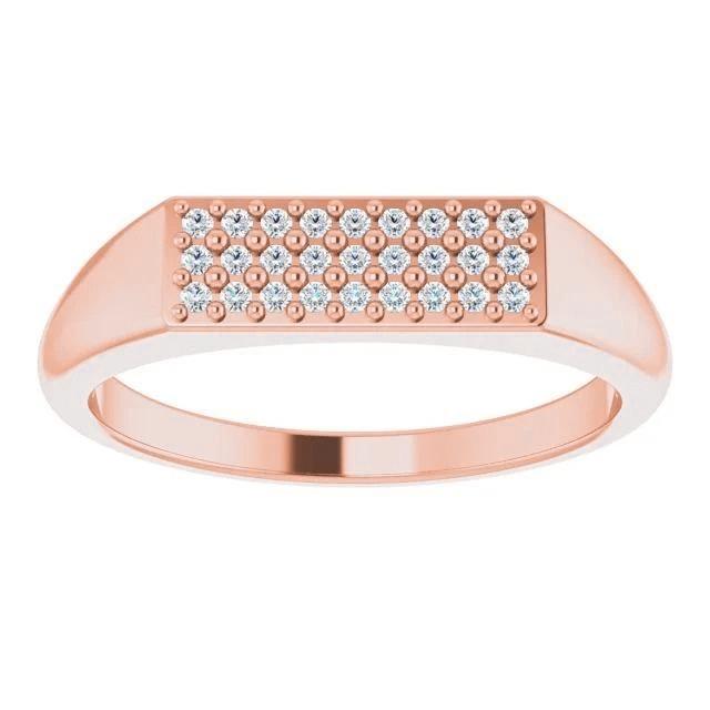 Natürliche Diamant Ewigkeitsband 0.50 Karat 14K Roségold Schmuck