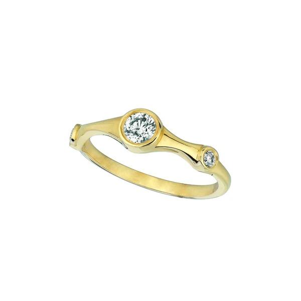 Natürliche Diamant Fancy Ring 0.31 Karat 14K Gelbgold halbe Ewigkeit Band